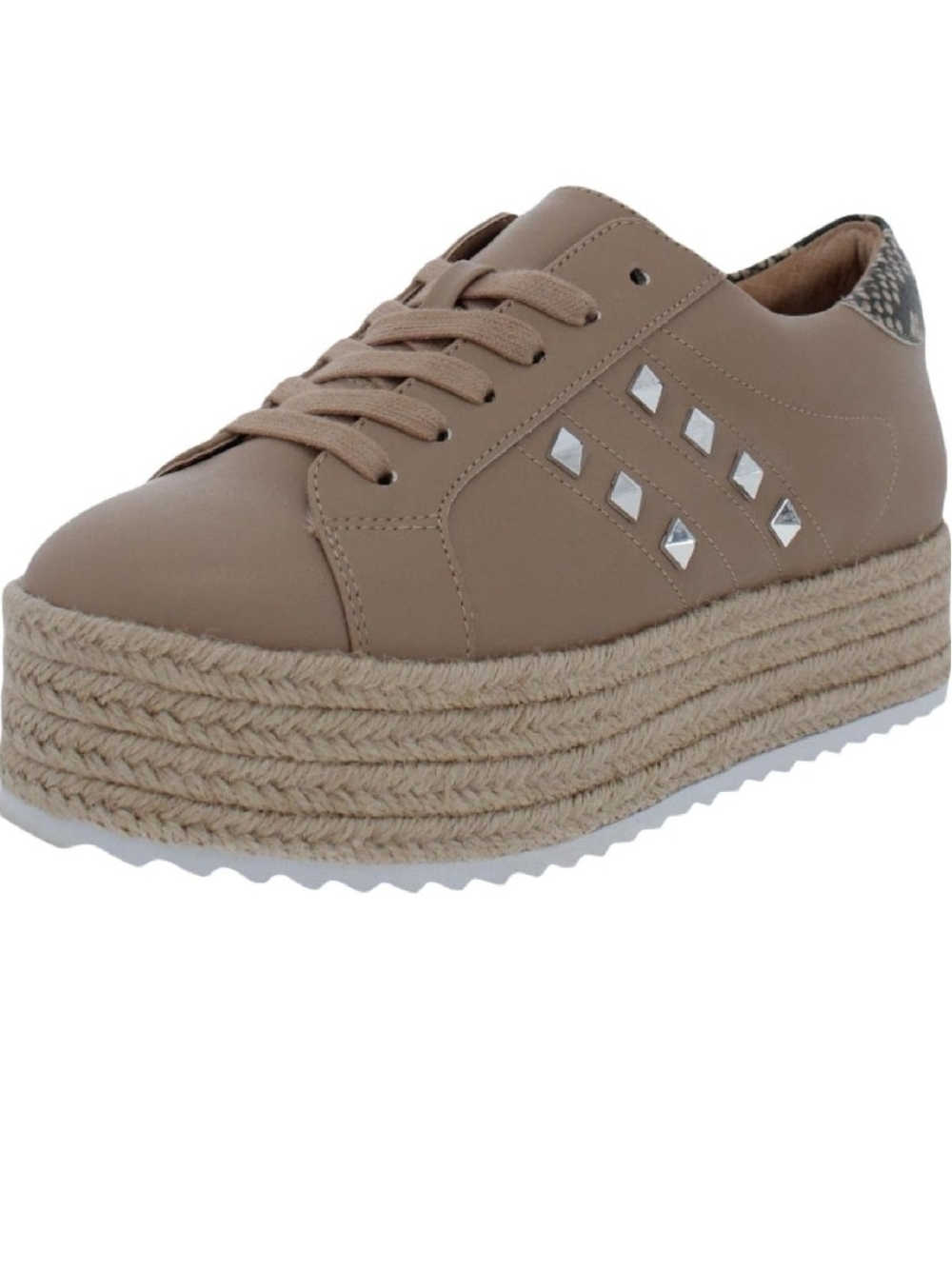 💕❣️Womens Steve Madden Tan Platform  Sneaker with Silver Studs- Size10-NWOT🩷❣️